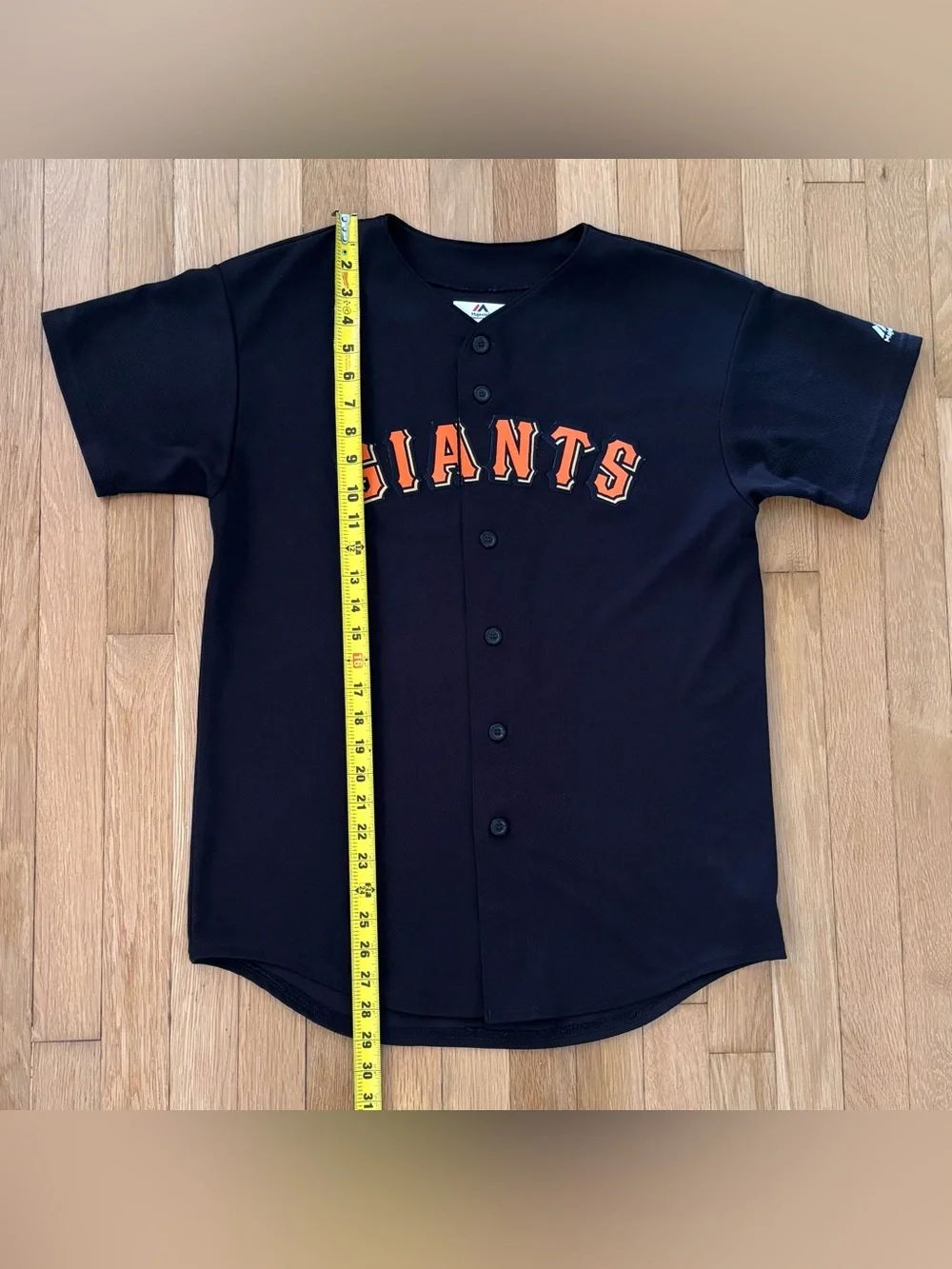 San Francisco Giants Majestic Baseball Jersey Black Orange Youth XL Alternate